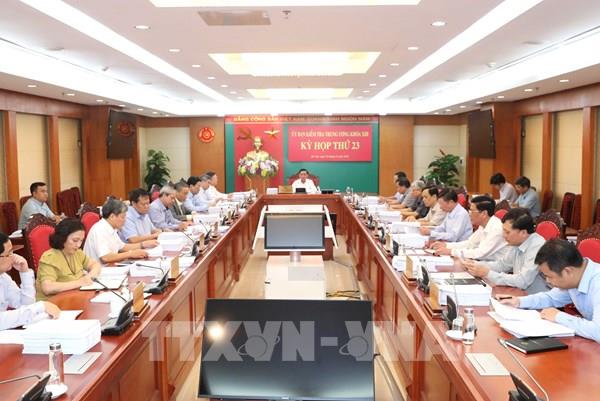 Ủy ban Kiểm tra Trung ương đề nghị thi hành kỷ luật một số cán bộ lãnh đạo, tổ chức đảng