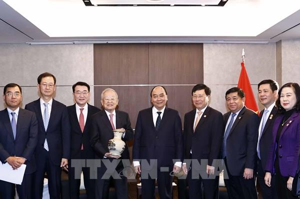 Chủ tịch nước Nguyễn Xuân Phúc tiếp các Tập đoàn lớn Hàn Quốc có hoạt động đầu tư tại Việt Nam