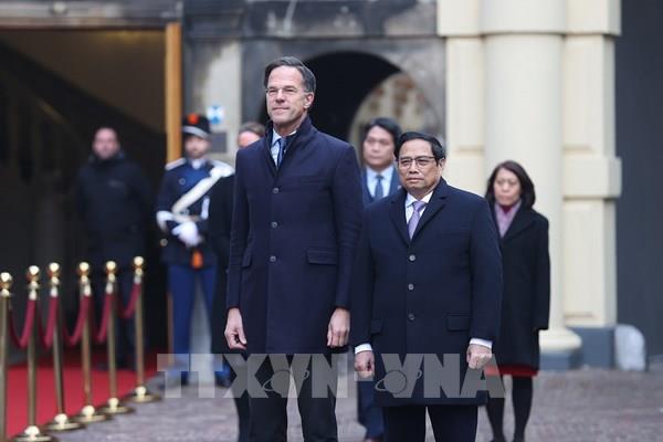 Lễ đón chính thức Thủ tướng Phạm Minh Chính thăm Vương quốc Hà Lan