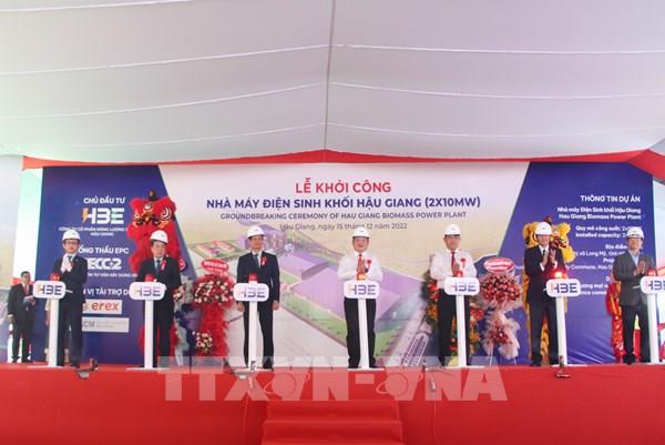 Hậu Giang khởi công xây dựng nhà máy điện sử dụng nhiên liệu trấu