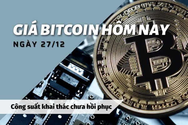 Giá Bitcoin ngày 27/12: Giá nhích nhẹ, công suất khai thác chưa hồi phục