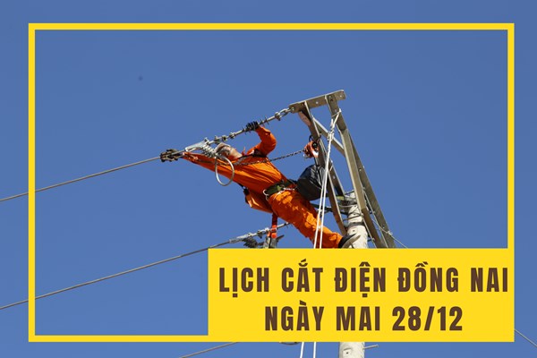 Lịch cắt điện Đồng Nai ngày mai 28/12 cập nhật mới nhất
