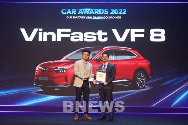 VinFast VF 8 được vinh danh là “Ngôi sao mới” tại Giải thưởng Car Awards 2022