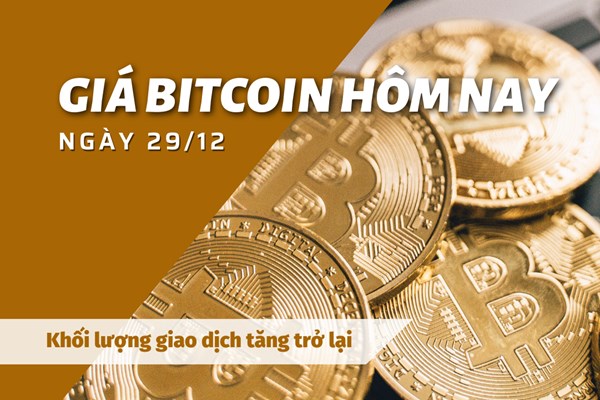 Giá Bitcoin ngày 29/12: Khối lượng giao dịch tăng trở lại