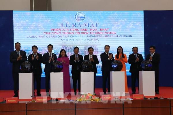 Bình Dương ra mắt cổng thông tin 3 phiên bản tiếng Hàn, Hoa, Nhật