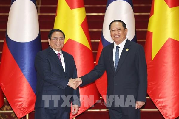 Thủ tướng Phạm Minh Chính hội đàm với Thủ tướng Lào Sonexay Siphandone