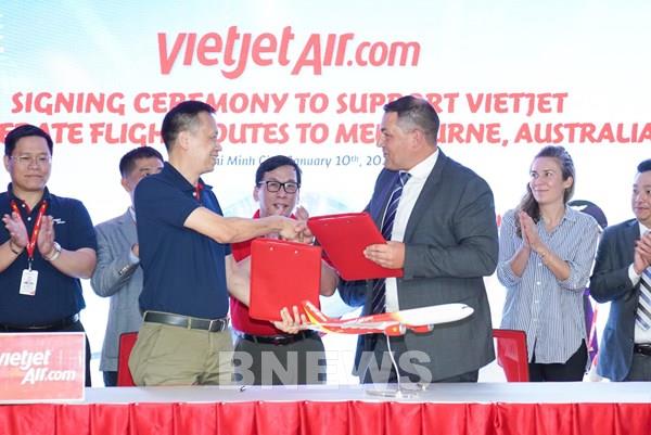 Vietjet khai thác đường bay thẳng giữa TP Hồ Chí Minh và Melbourne (Australia)