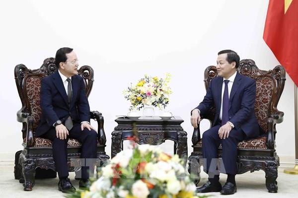 Phó Thủ tướng Lê Minh Khái đề nghị Samsung Electronics tiếp tục mở rộng đầu tư tại Việt Nam