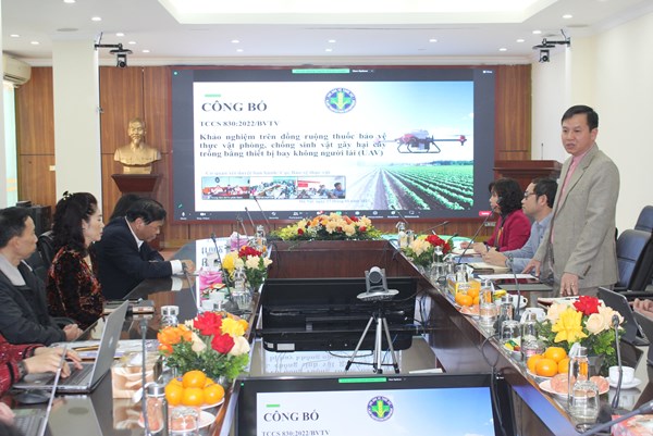 Công bố tiêu chuẩn cơ sở  trong khảo nghiệm thuốc bảo vệ thực vật bằng thiết bị UAV