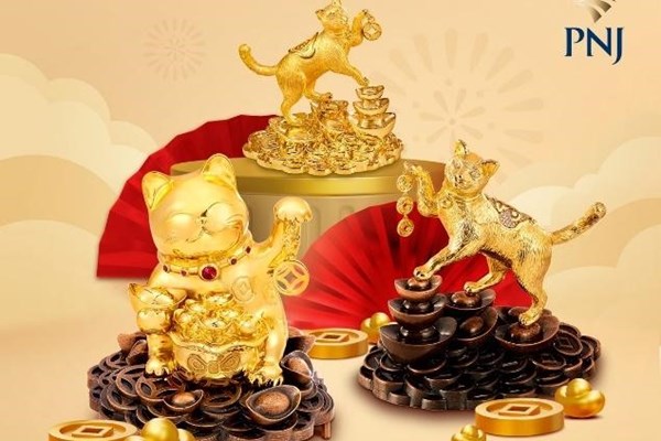 Ngày vía Thần tài 2023: Mèo vàng hút khách