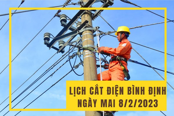 Lịch ngừng cung cấp điện Bình Định ngày mai 8/2