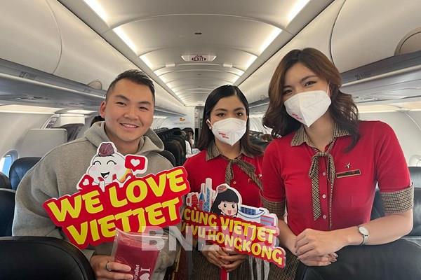 Vietjet khuyến mại trên chuyến bay thẳng TP. Hồ Chí Minh - Hồng Kông (Trung Quốc)