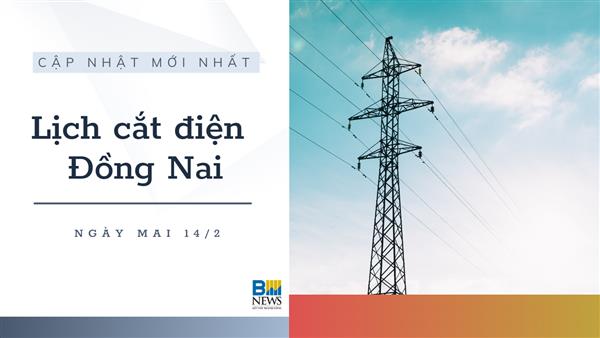 Lịch cắt điện Đồng Nai ngày mai 14/2 cập nhật mới nhất
