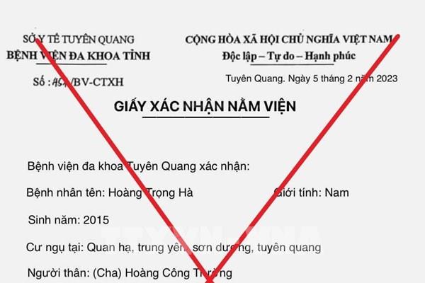 Giả mạo giấy tờ của bệnh viện để lừa đảo, quyên góp tiền chữa bệnh