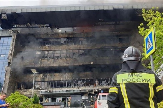 Nga: Cháy tòa nhà cao tầng ở thủ đô Moskva, gây thương vong