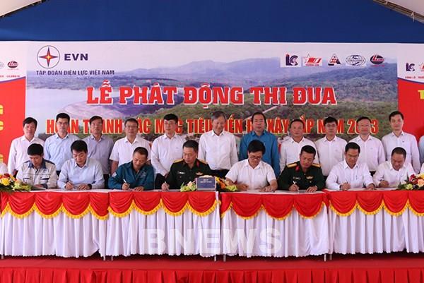 Phát động thi đua hoàn thành các mục tiêu xây lắp Thủy điện Ialy mở rộng