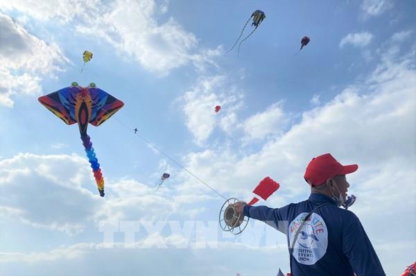 Thả diều nghệ thuật trên đầm An Khê