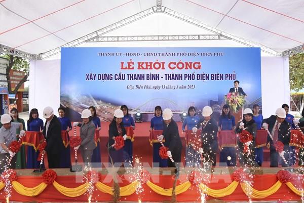 Điện Biên khởi công xây dựng cầu Thanh Bình nối hai bờ Nậm Rốm