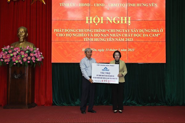 Hòa Phát ủng hộ 8 tỷ đồng xây dựng nhà ở cho hộ nghèo và nạn nhân chất độc da cam