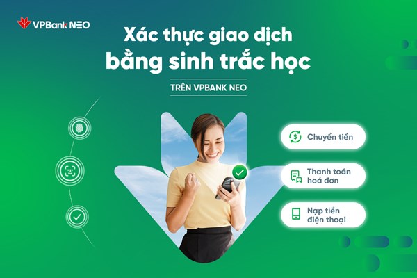 VPBank áp dụng quét vân tay, khuôn mặt thay mã OTP