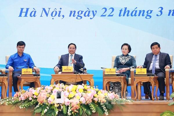 Thủ tướng Phạm Minh Chính đối thoại với thanh niên toàn quốc