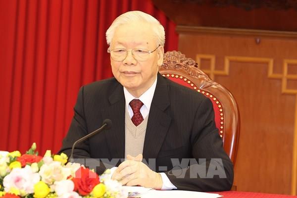 Tổng Bí thư Nguyễn Phú Trọng điện đàm cấp cao với Tổng thống Hoa Kỳ Joe Biden