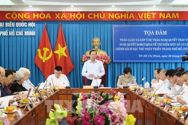 Thành phố Hồ Chí Minh cần có những cơ chế, chính sách đặc thù để phát triển đột phá