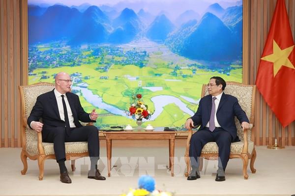 Thủ tướng Phạm Minh Chính tiếp Phó Thủ tướng Chính phủ Nga Dmitry Chernyshenko