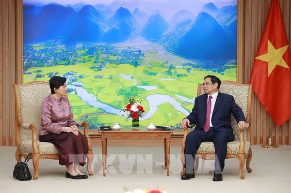 Thủ tướng Phạm Minh Chính tiếp Đại sứ Campuchia tại Việt Nam