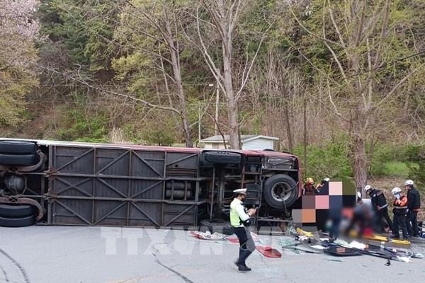 Vụ lật xe buýt du lịch ở Hàn Quốc: Toàn bộ hành khách là công dân Israel