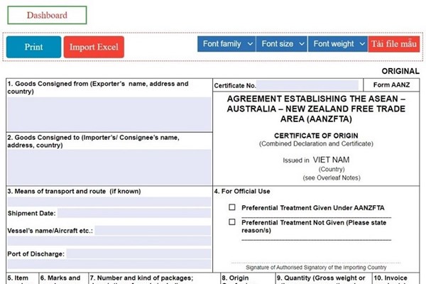 Bộ Công Thương tạo điều kiện cho doanh nghiệp khai báo C/O điện tử 