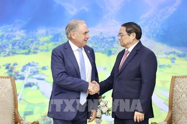 Thủ tướng Phạm Minh Chính tiếp Bộ trưởng Bộ Thương mại và Du lịch Australia