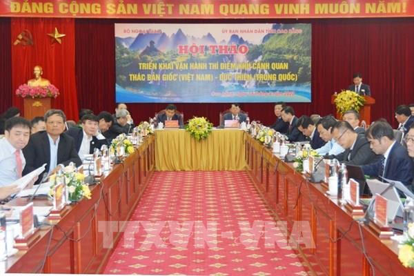 Sớm vận hành thí điểm Khu cảnh quan thác Bản Giốc - Đức Thiên (Trung Quốc)
