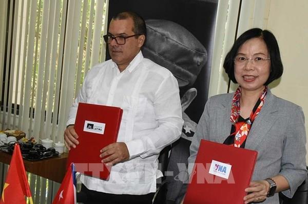 Thông tấn xã Việt Nam và Prensa Latina tăng cường hợp tác