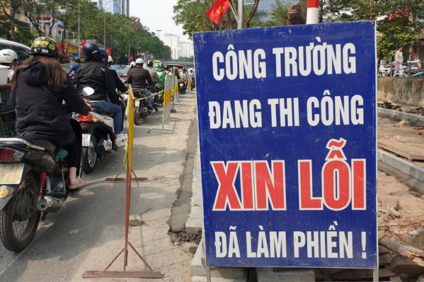 Từ 28/4, Hà Nội tạm dừng thi công đào đường để phục vụ nghỉ lễ 30/4 và 1/4