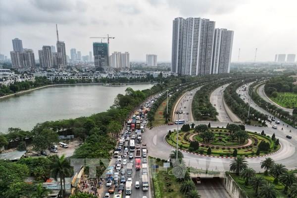 Công an Hà Nội dùng flycam để chống ùn tắc giao thông dịp nghỉ Lễ