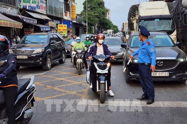 Cuối ngày 29/4, tình hình ùn tắc giao thông ở Hà Nội đã hạ nhiệt