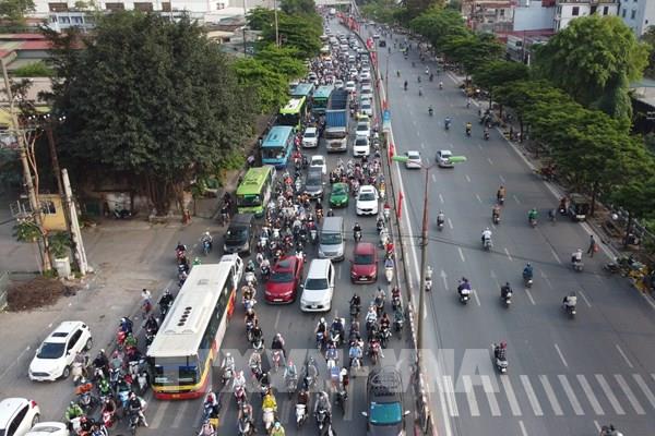 Hình ảnh giao thông Hà Nội chiều muộn ngày cuối cùng dịp nghỉ lễ