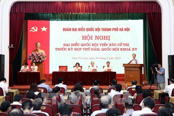 Cử tri Hà Nội kiến nghị nhiều ý kiến trước Kỳ họp thứ 5, Quốc hội khóa XV