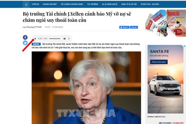 BNEWS.VN thêm tính năng nghe tin audio