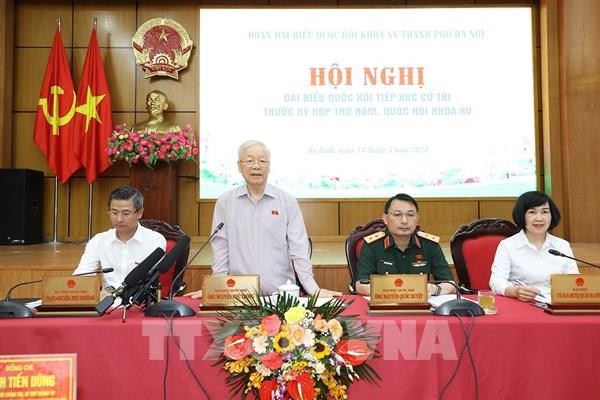 Tổng Bí thư Nguyễn Phú Trọng: Hà Nội phải gương mẫu đi đầu thực hiện đấu tranh phòng, chống tham nhũng, tiêu cực