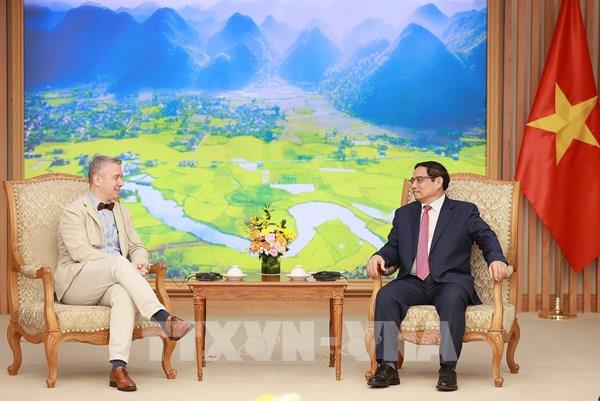 Thủ tướng Phạm Minh Chính tiếp Đại sứ Bỉ và Tổng Giám đốc Tập đoàn John Corkerill