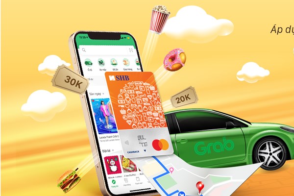 SHB tặng hàng chục ngàn mã ưu đãi Grab dành cho chủ thẻ tín dụng