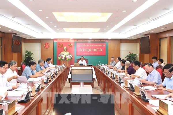 Kỳ họp thứ 29 Ủy ban Kiểm tra Trung ương: Thi hành kỷ luật một số tổ chức đảng, đảng viên vi phạm