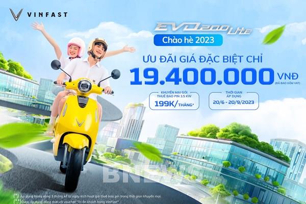 VinFast ưu đãi đặc biệt mùa Hè mua xe Evo200 Lite giá chỉ còn 19,4 triệu đồng