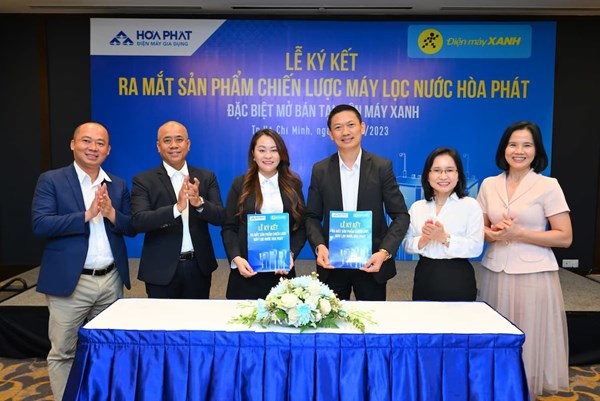 Hòa Phát và Điện máy Xanh hợp tác phân phối  máy lọc nước và các sản phẩm điện gia dụng