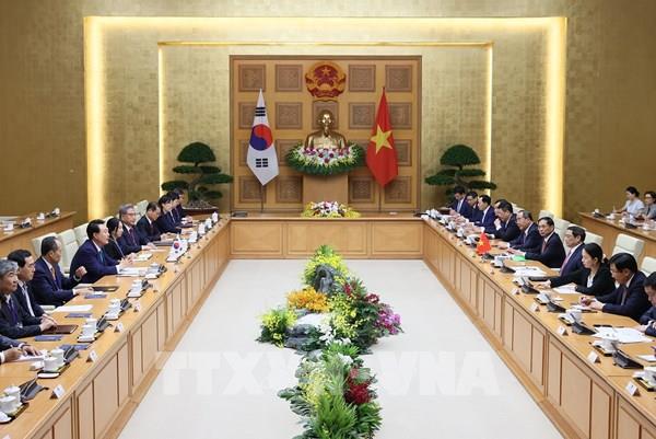 Thủ tướng Phạm Minh Chính hội kiến Tổng thống Hàn Quốc Yoon Suk Yeol