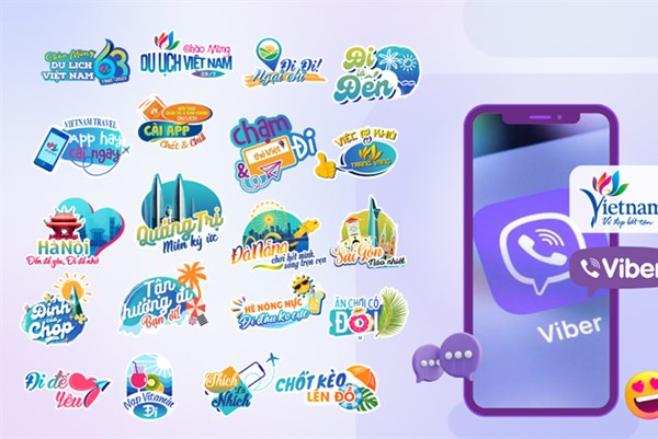 Ra mắt bộ sticker mới trên tài khoản Viber Tổng cục Du lịch