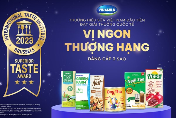 Nhiều sản phẩm của Vinamilk được gắn sao "vị ngon thượng hạng"