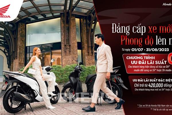 Cơ hội sở hữu Honda SH160i, SH150i, SH125i và Sh mode với lãi suất 0%